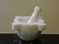 Handicraft-Bianco Carrara Marble Mortar - Made in Italy